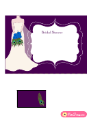 Peacock Bridal Shower Invitation Template