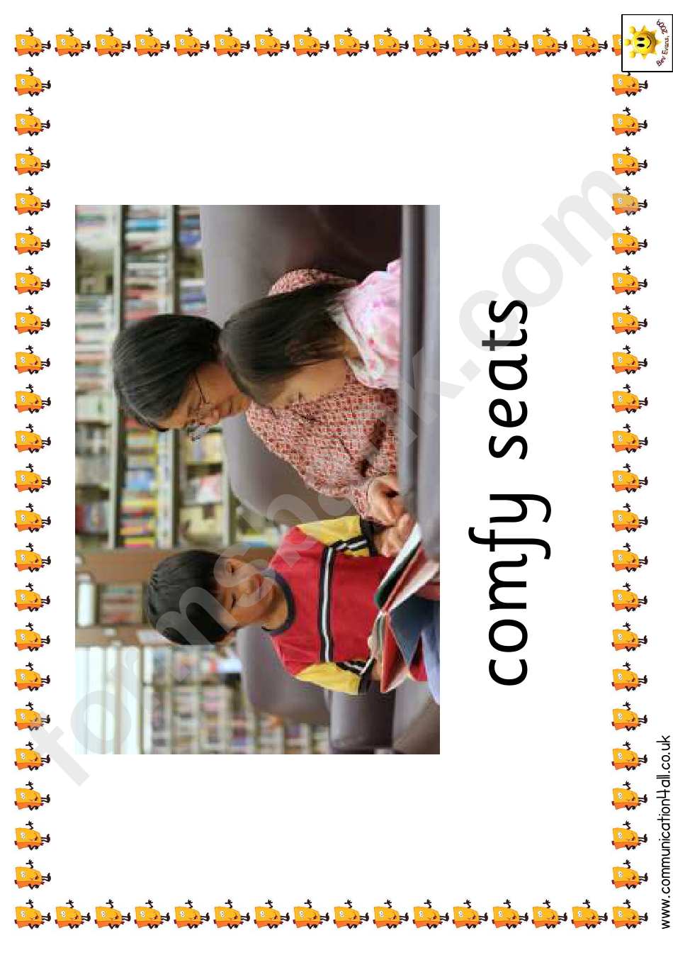 At The Library Photo Poster Template