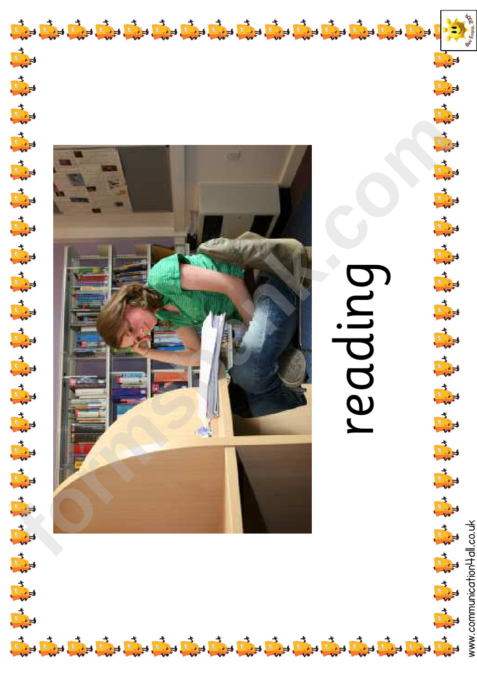 At The Library Photo Poster Template