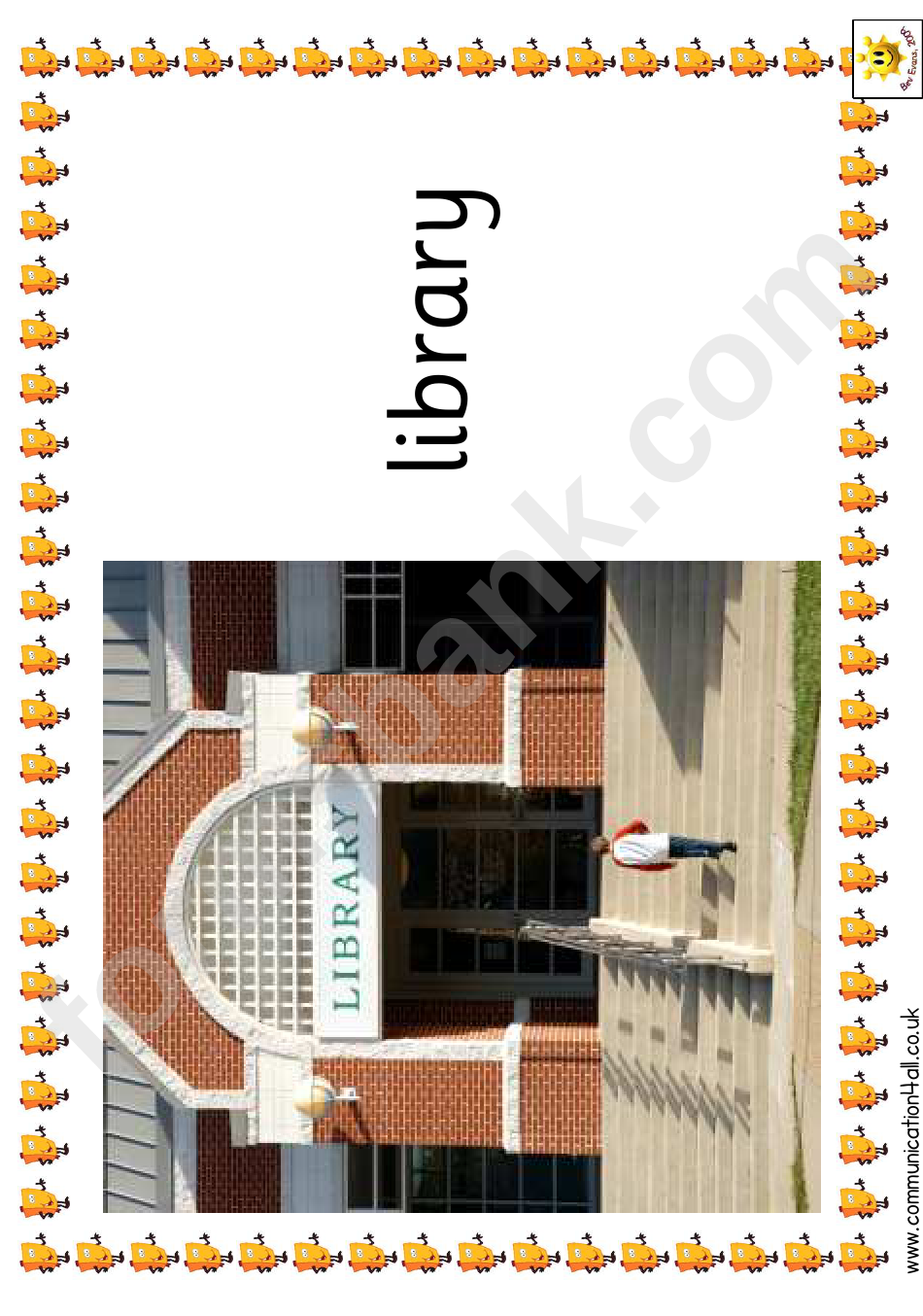 At The Library Photo Poster Template