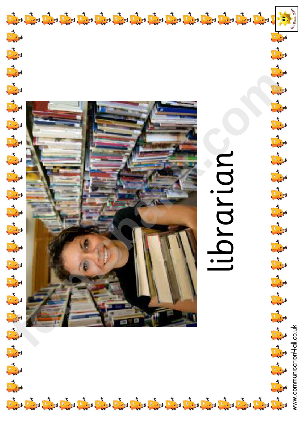 At The Library Photo Poster Template