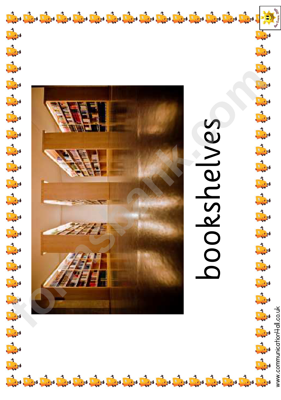 At The Library Photo Poster Template