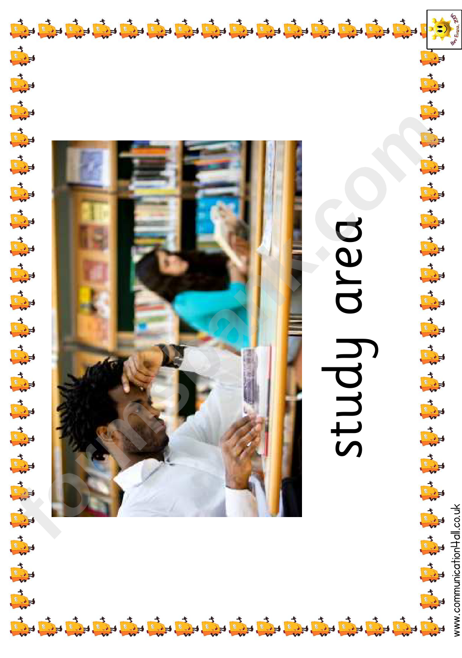 At The Library Photo Poster Template