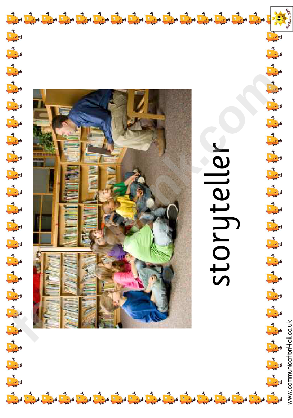 At The Library Photo Poster Template