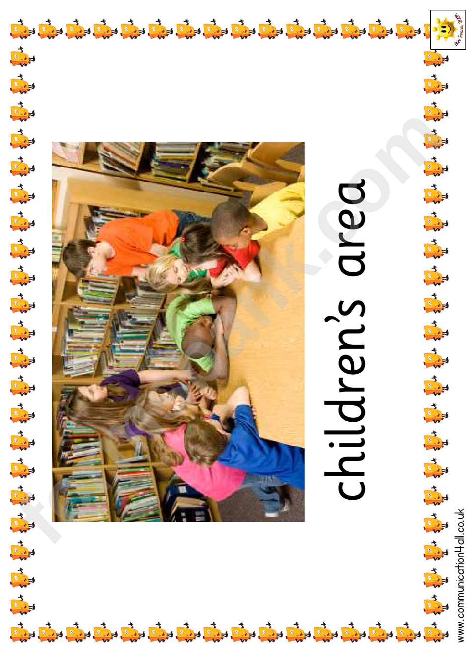 At The Library Photo Poster Template