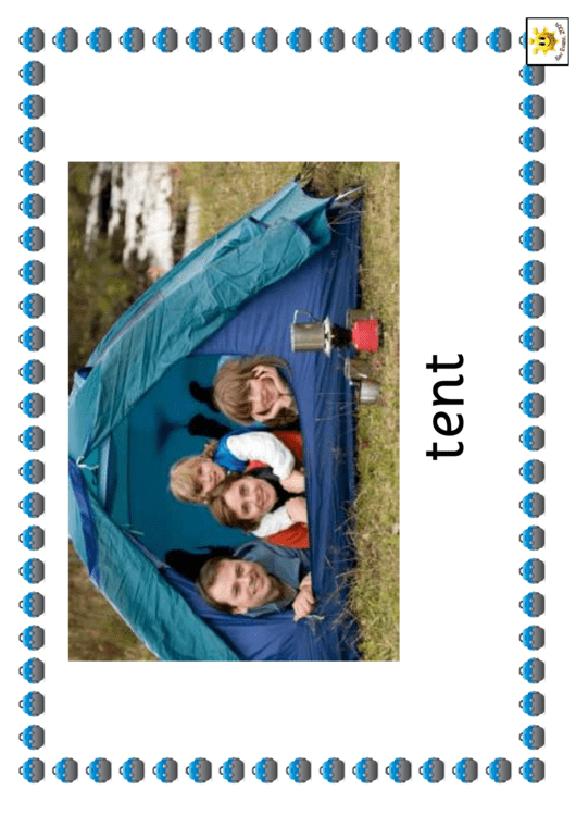 Camping Photo Poster Template Printable pdf