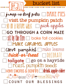 Happy Fall Bucket List Template