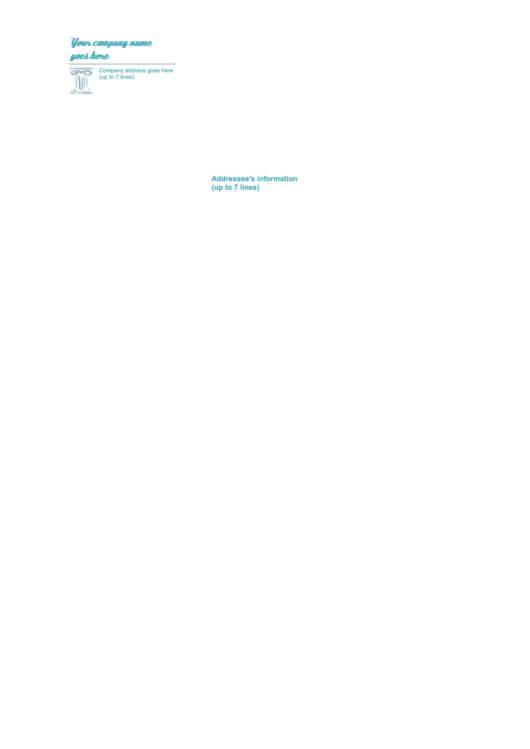 Fillable Envelope Template Printable pdf