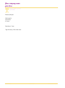 Yellow Letter Company Letterhead Template