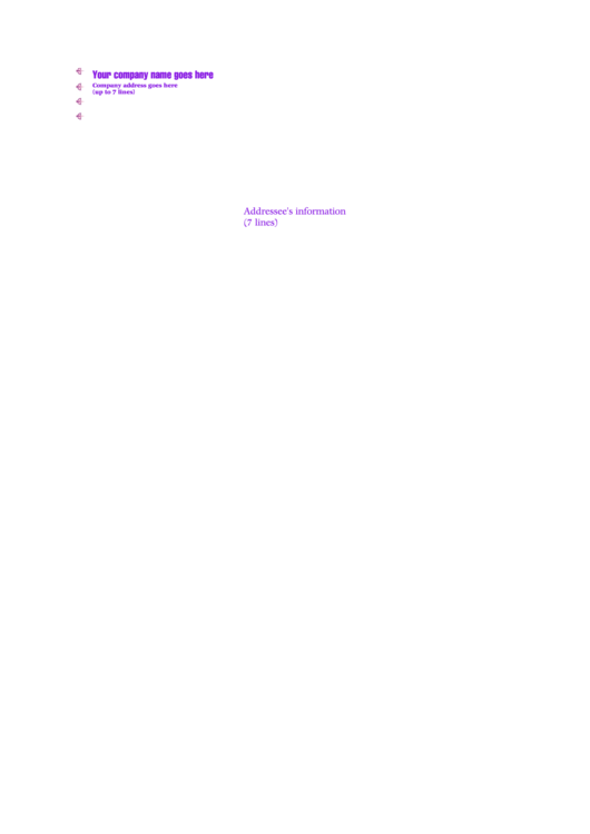 Fillable C5 Purple Envelope Template Printable pdf