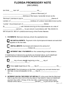 Florida Promissory Note (secured) Form