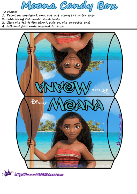 Moana Candy Box Template Printable pdf