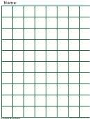 Green Inch Graph Paper