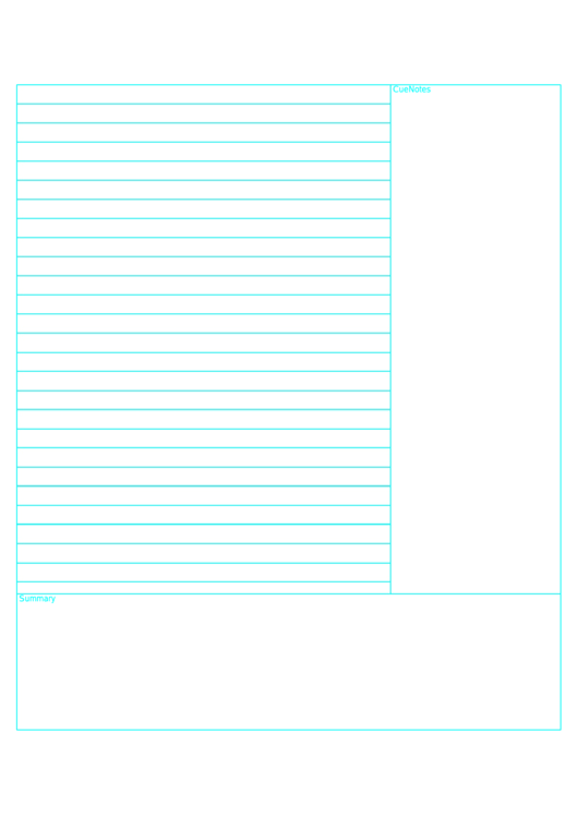 Notebook Paper - Light Blue Printable pdf