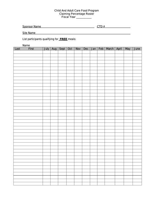 Claiming Percentage Roster - Arizona Department Of Education printable ...