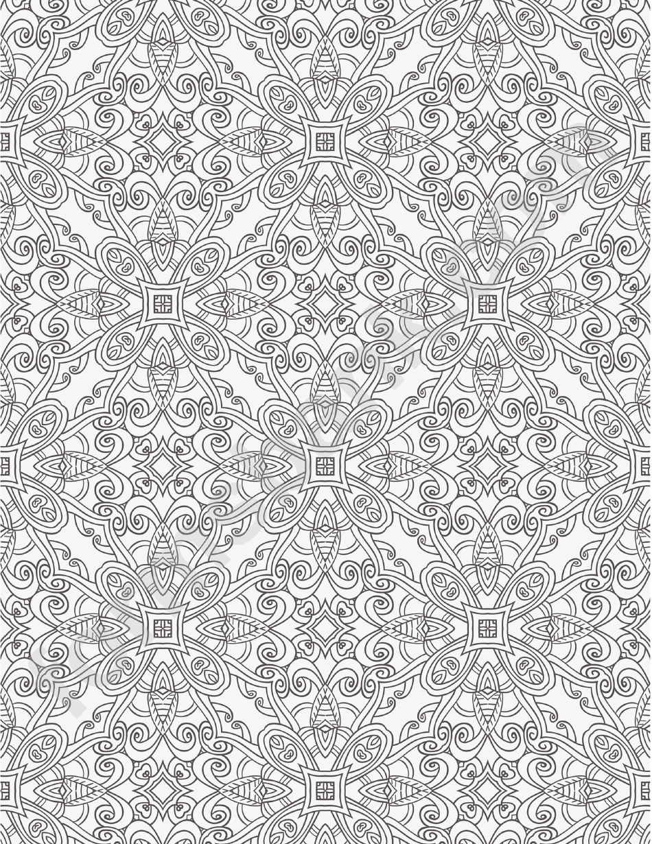 Floral Pattern Coloring Sheet