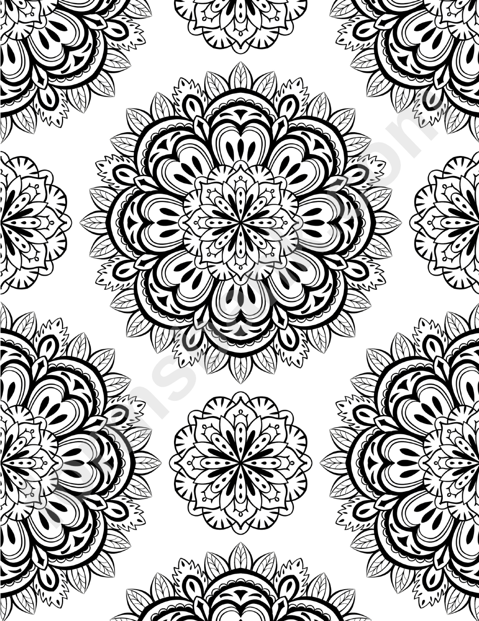 Mandala Coloring Sheet printable pdf download