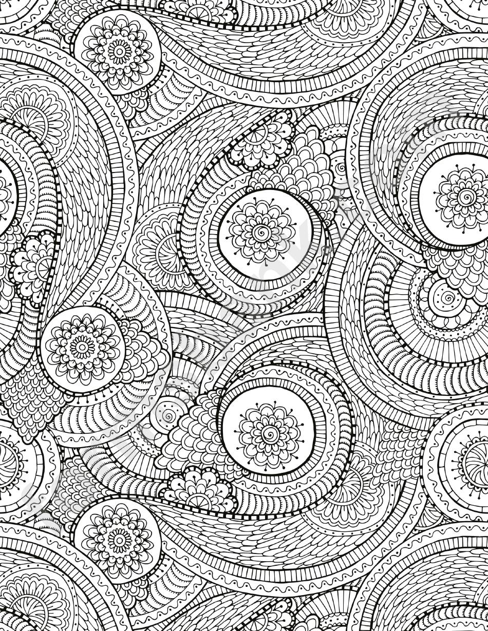 Abstract Pattern Coloring Sheet