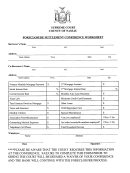 Foreclosure Settlement Conference Worksheet - New York Supreme Court