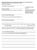 Affidavit In Support Of Nunc Pro Tunc Order- Change Of Infant's Name - New York Supreme Court