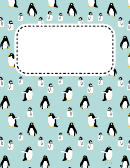 Penguins Binder Cover Template