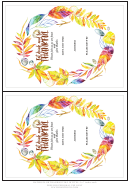 Eat, Drink And Be Thankful Invitation Template