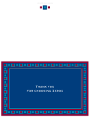 2 Square Full Size Thank You Note Card Template
