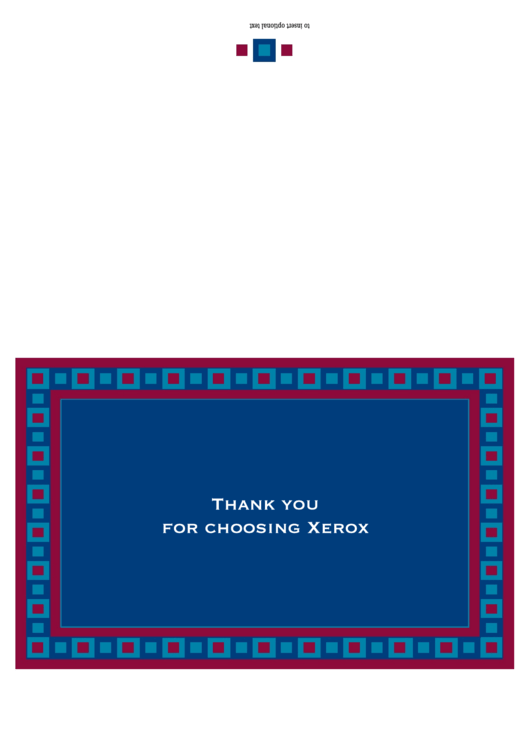 Fillable 2 Square Full Size Thank You Note Card Template Printable pdf