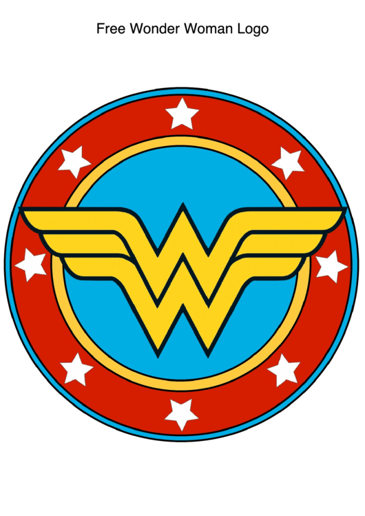 Wonder Woman Logo Template printable pdf download