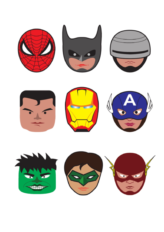 Super Hero Logo Template Set Printable pdf