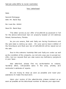 Sample Letter/offer To Junior Lienholder Letter Template