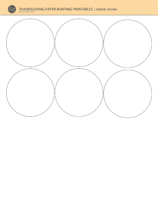 Thanksgiving Paper Bunting Circle Template Printable pdf
