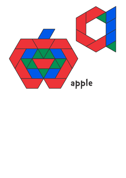 Color Apple Pattern Block Template