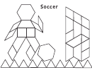 Black And White Soccer Pattern Block Template