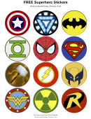 Superhero Sticker Template Set