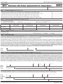 Form 8453-c - California E-file Return Authorization For Corporations - 2012
