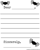 Halloween Spider Letter Template
