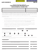 Form Ar1000rc5 - Certificate For Individuals With Developmental Disabilities - 2012