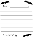 Bats Halloween Letter Template