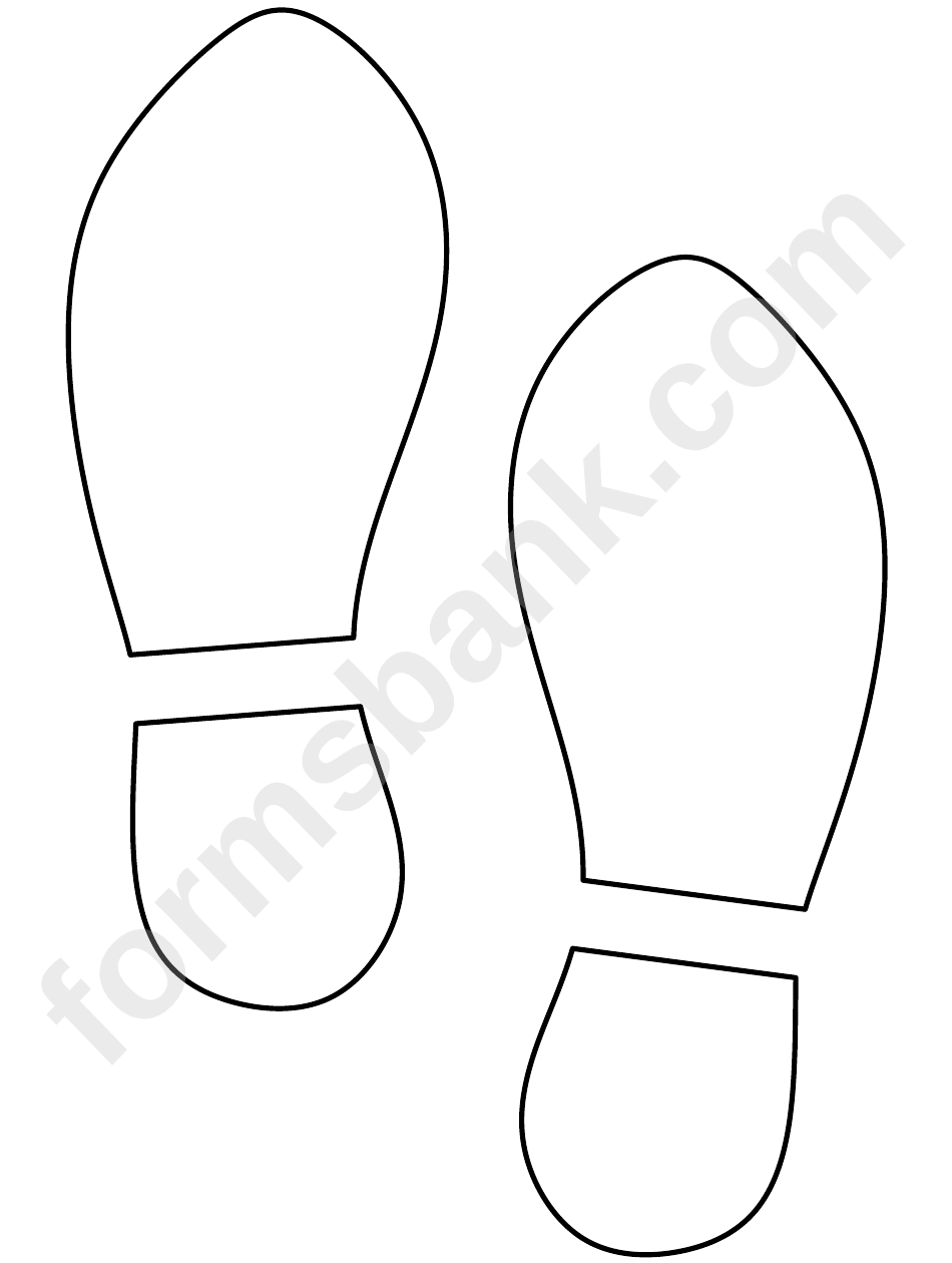 Blank Shoe Template printable pdf download