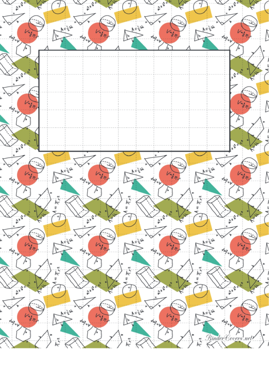 Geometry Binder Cover Template Printable pdf