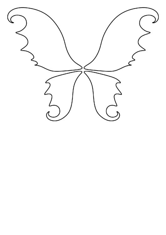 Fairy Butterfly Wings Template Printable pdf