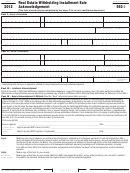 Fillable California Form 593-I - Real Estate Withholding Installment Sale Acknowledgement - 2012 Printable pdf