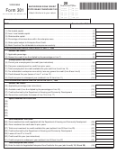 Form 301 - State Bank Franchise Tax