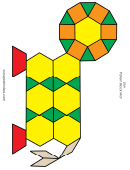 Color Lion Pattern Block Mat Template