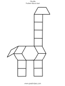 Black And White Giraffe Pattern Block Mat Template