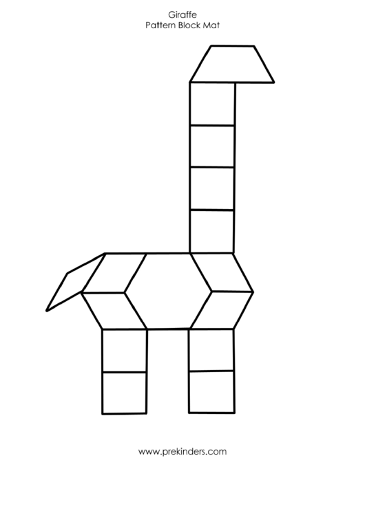 Black And White Giraffe Pattern Block Mat Template Printable pdf