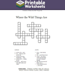 Where The Wild Things Are Crossword Puzzle Template