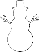 Large Snowman Template