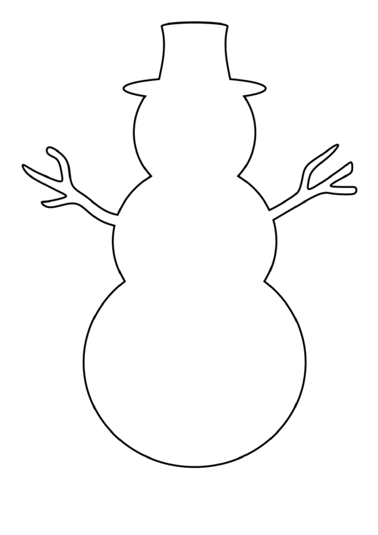 Large Snowman Template Printable pdf